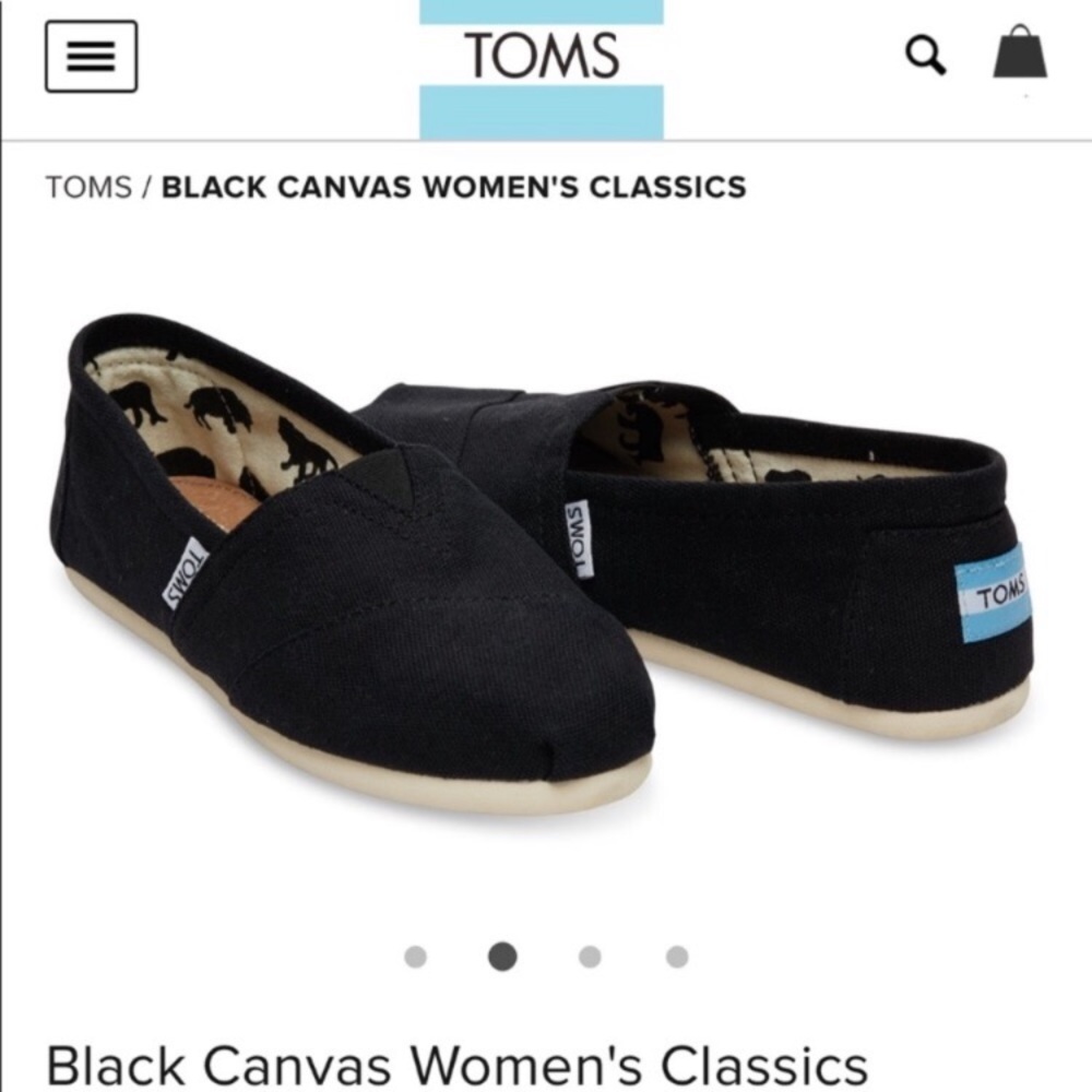 Black Toms Slip Ons